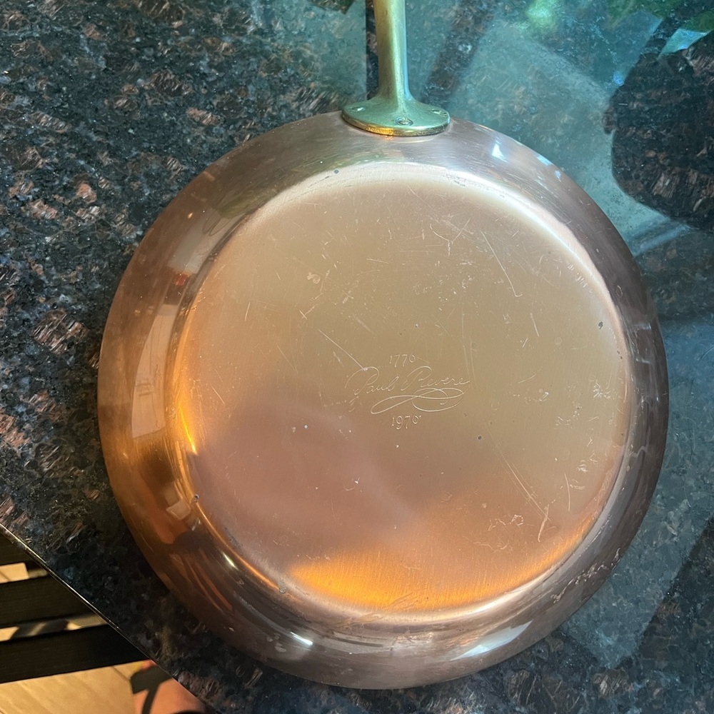 Paul Revere Vintage Copper 10 inch Sauté Skillet Frying Pan